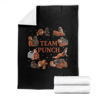 Team Punch Monkey Throw Blanket Viral Baby Monkey Meme