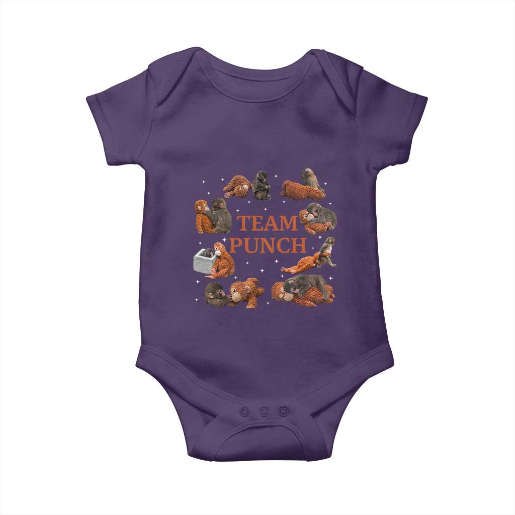 Team Punch Monkey Baby Onesie Viral Baby Monkey Meme
