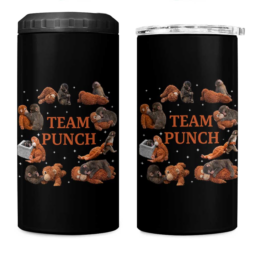 Team Punch Monkey 4 in 1 Can Cooler Tumbler Viral Baby Monkey Meme