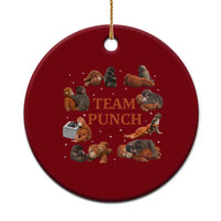 Team Punch Monkey Ceramic Ornament Viral Baby Monkey Meme
