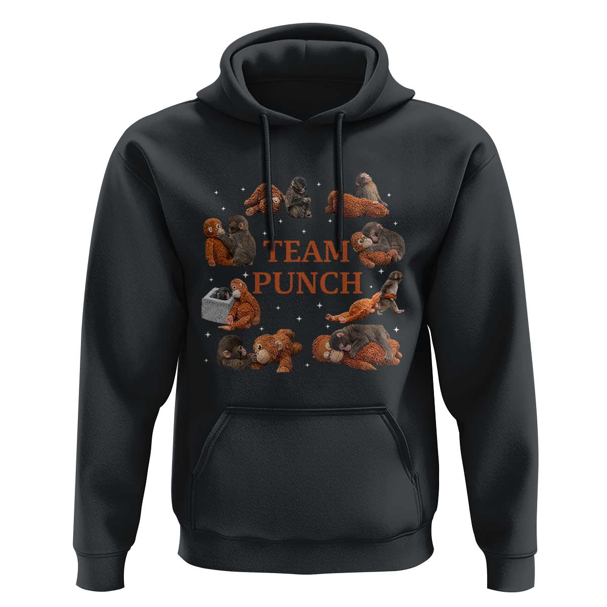Team Punch Monkey Hoodie Viral Baby Monkey Meme