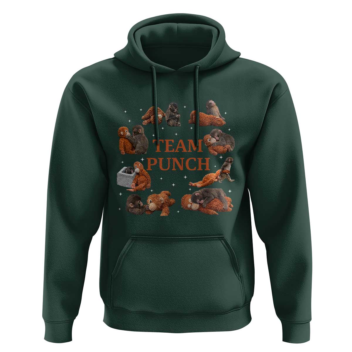 Team Punch Monkey Hoodie Viral Baby Monkey Meme