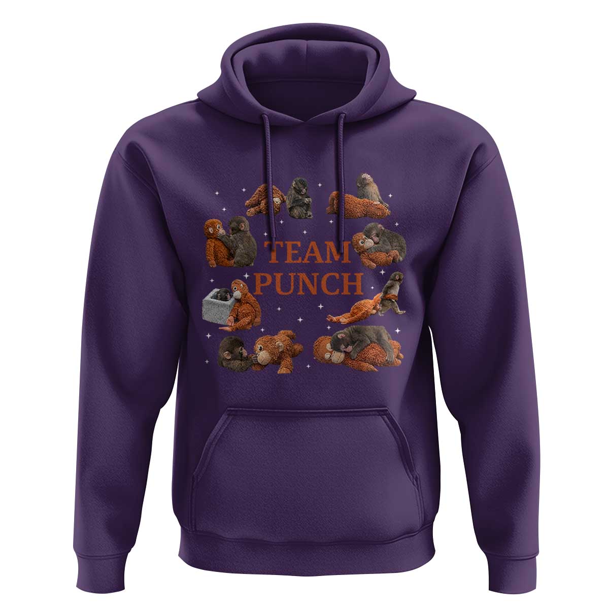 Team Punch Monkey Hoodie Viral Baby Monkey Meme