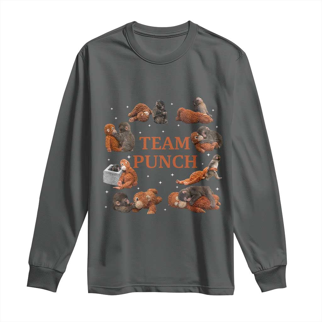 Team Punch Monkey Long Sleeve Shirt Viral Baby Monkey Meme