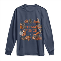 Team Punch Monkey Long Sleeve Shirt Viral Baby Monkey Meme