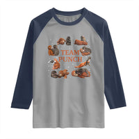 Team Punch Monkey Raglan Shirt Viral Baby Monkey Meme