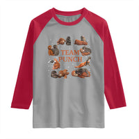 Team Punch Monkey Raglan Shirt Viral Baby Monkey Meme