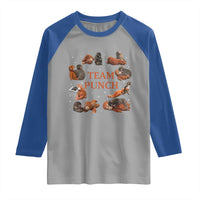 Team Punch Monkey Raglan Shirt Viral Baby Monkey Meme