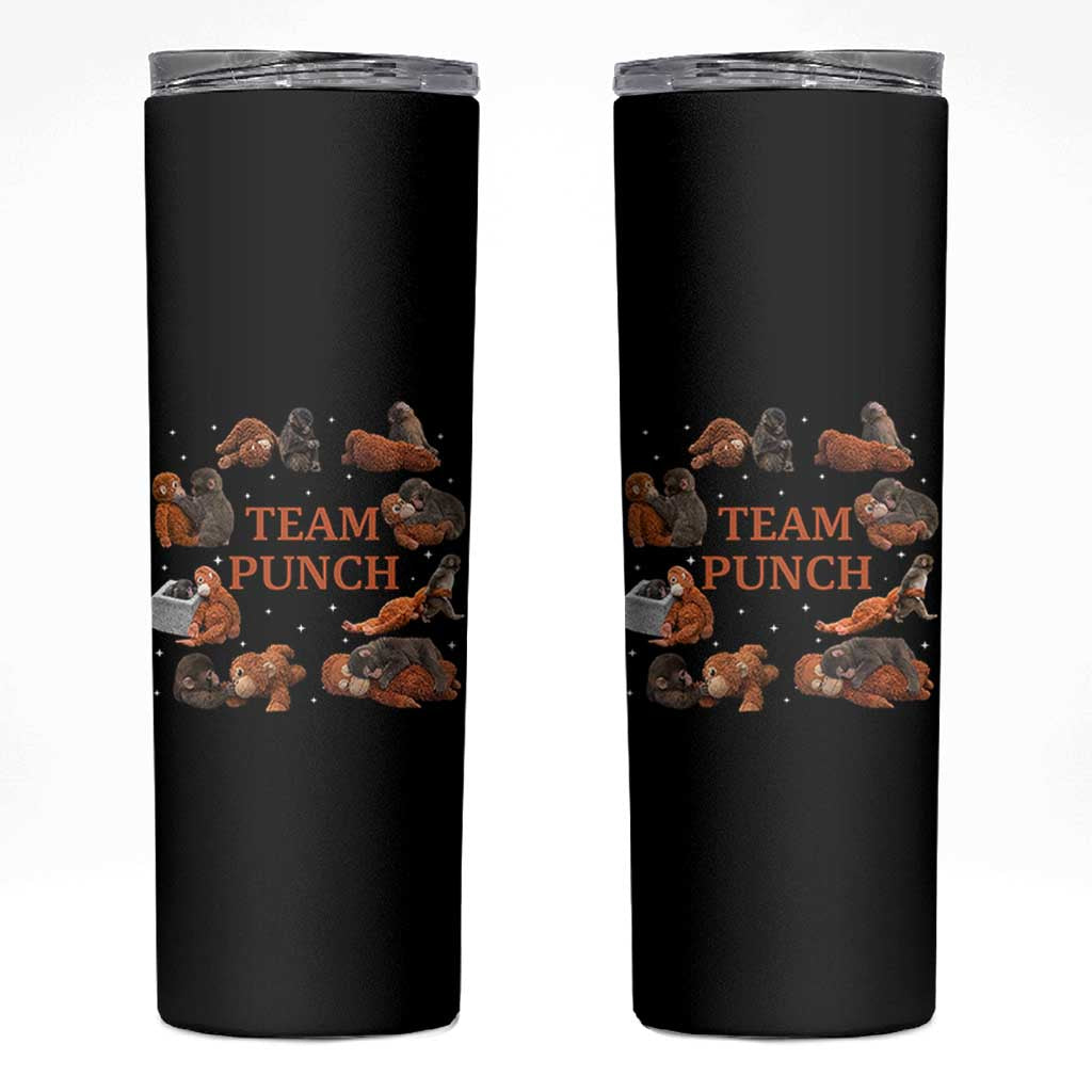 Team Punch Monkey Skinny Tumbler Viral Baby Monkey Meme