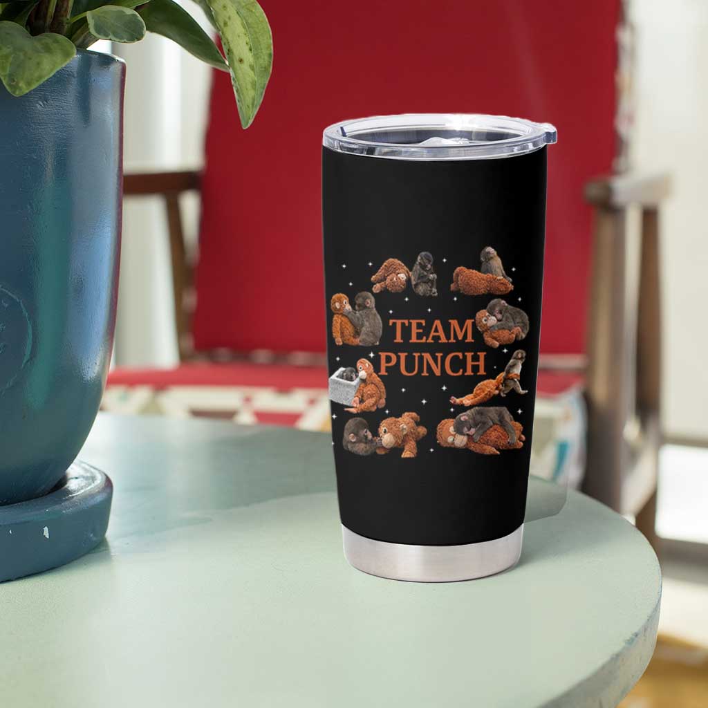 Team Punch Monkey Tumbler Cup Viral Baby Monkey Meme