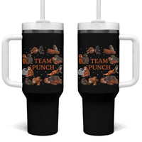 Team Punch Monkey Tumbler With Handle Viral Baby Monkey Meme