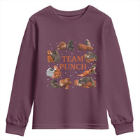 Team Punch Monkey Youth Sweatshirt Viral Baby Monkey Meme
