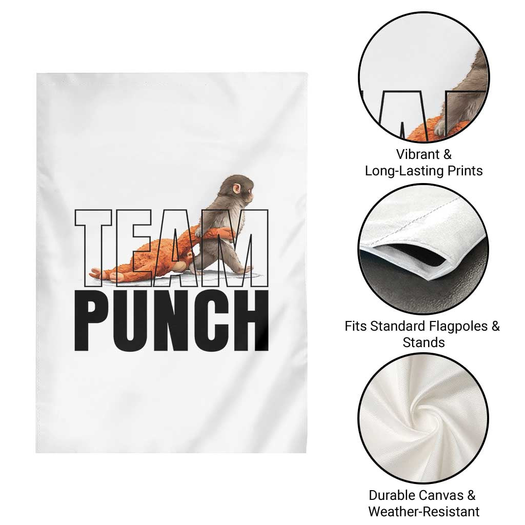 Team Punch Monkey Garden Flag Viral Trend Baby Monkey Meme