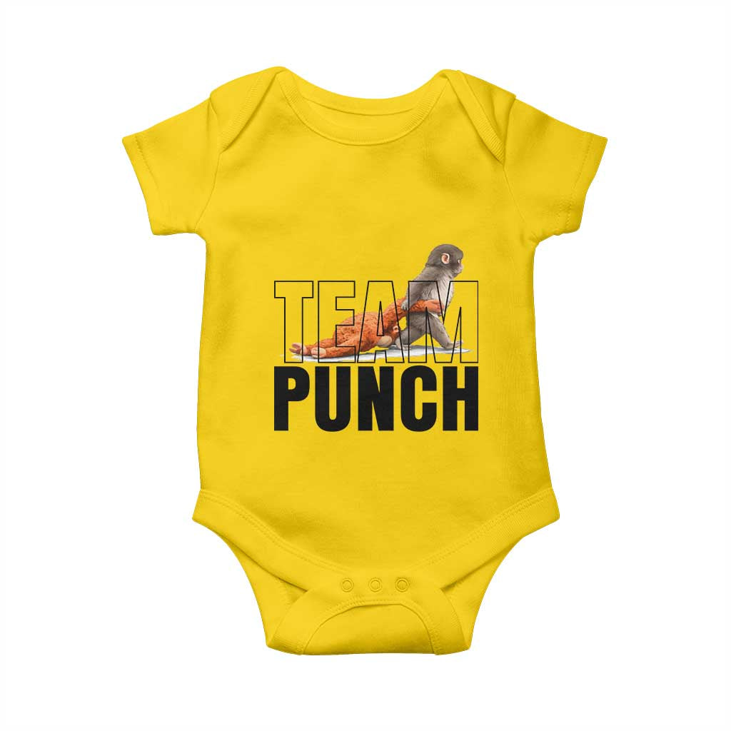 Team Punch Monkey Baby Onesie Viral Trend Baby Monkey Meme
