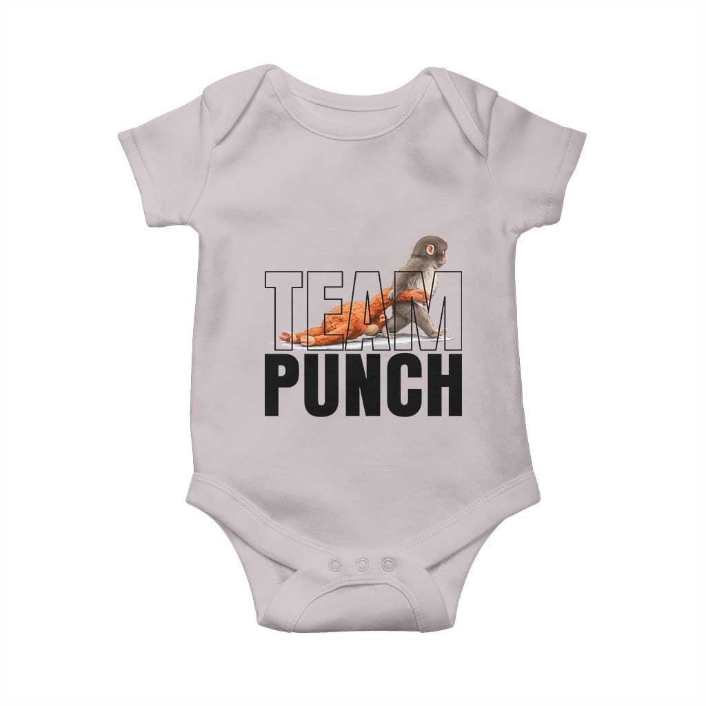 Team Punch Monkey Baby Onesie Viral Trend Baby Monkey Meme