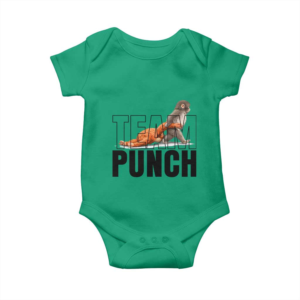 Team Punch Monkey Baby Onesie Viral Trend Baby Monkey Meme