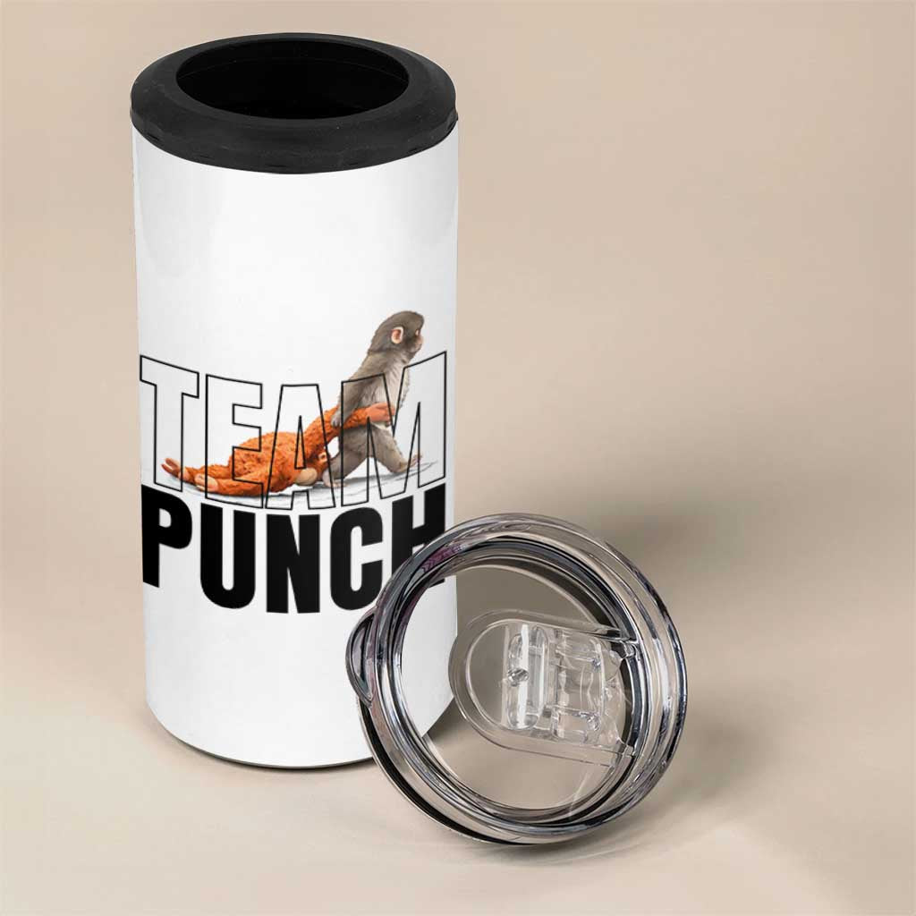 Team Punch Monkey 4 in 1 Can Cooler Tumbler Viral Trend Baby Monkey Meme