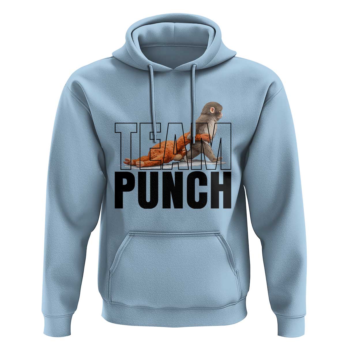 Team Punch Monkey Hoodie Viral Trend Baby Monkey Meme