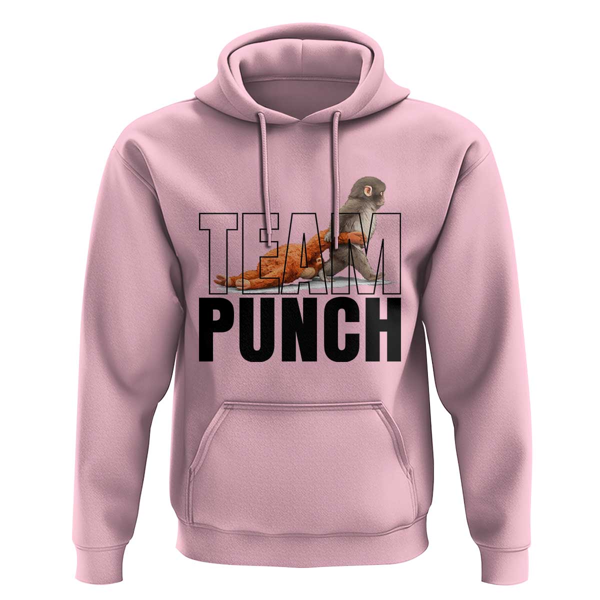 Team Punch Monkey Hoodie Viral Trend Baby Monkey Meme