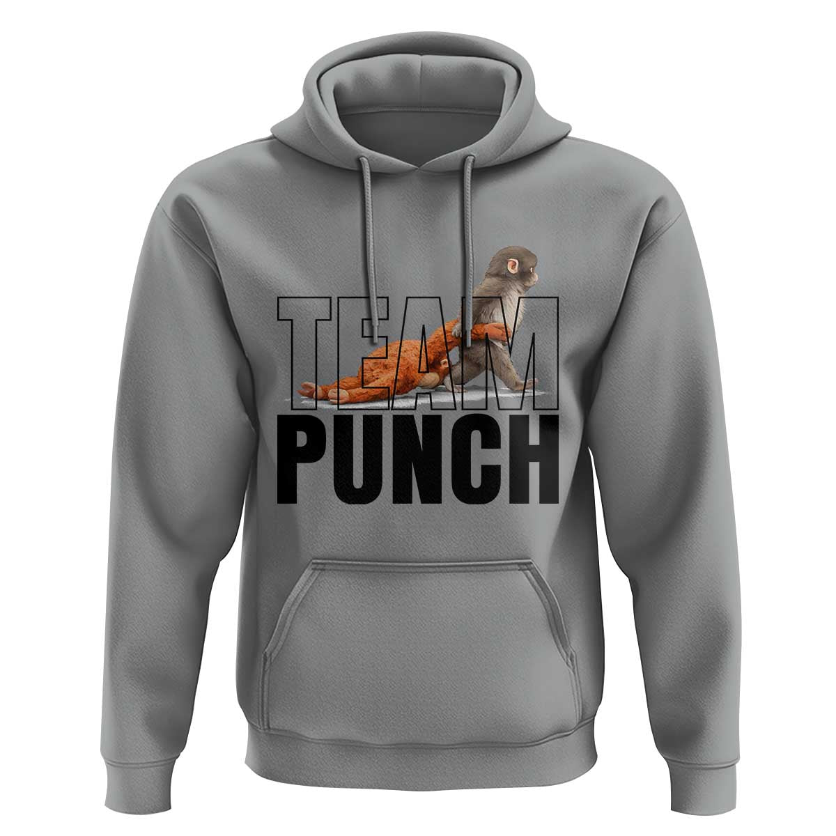 Team Punch Monkey Hoodie Viral Trend Baby Monkey Meme
