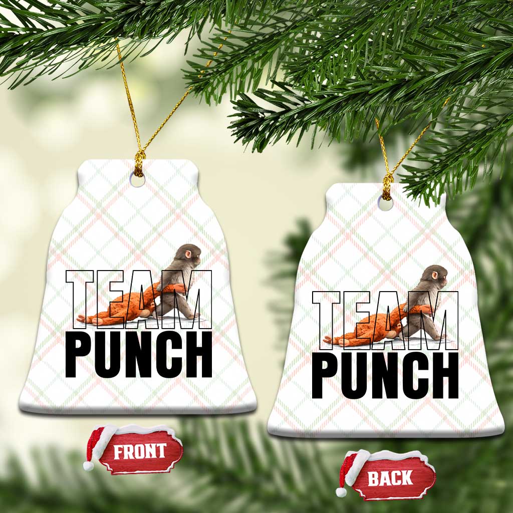 Team Punch Monkey Ceramic Ornament Viral Trend Baby Monkey Meme