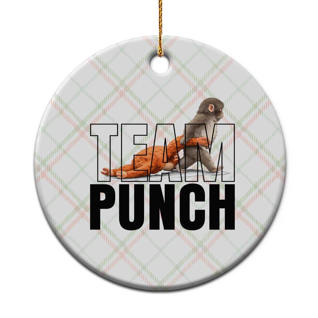 Team Punch Monkey Ceramic Ornament Viral Trend Baby Monkey Meme