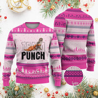 Team Punch Monkey Ugly Christmas Sweater Viral Trend Baby Monkey Meme