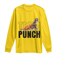 Team Punch Monkey Long Sleeve Shirt Viral Trend Baby Monkey Meme