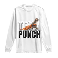 Team Punch Monkey Long Sleeve Shirt Viral Trend Baby Monkey Meme