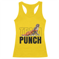 Team Punch Monkey Racerback Tank Top Viral Trend Baby Monkey Meme
