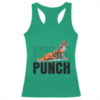 Team Punch Monkey Racerback Tank Top Viral Trend Baby Monkey Meme