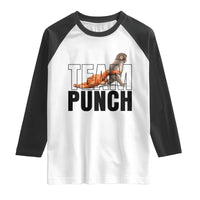 Team Punch Monkey Raglan Shirt Viral Trend Baby Monkey Meme