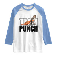 Team Punch Monkey Raglan Shirt Viral Trend Baby Monkey Meme