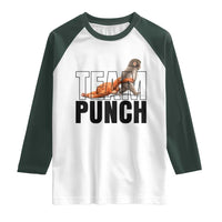 Team Punch Monkey Raglan Shirt Viral Trend Baby Monkey Meme