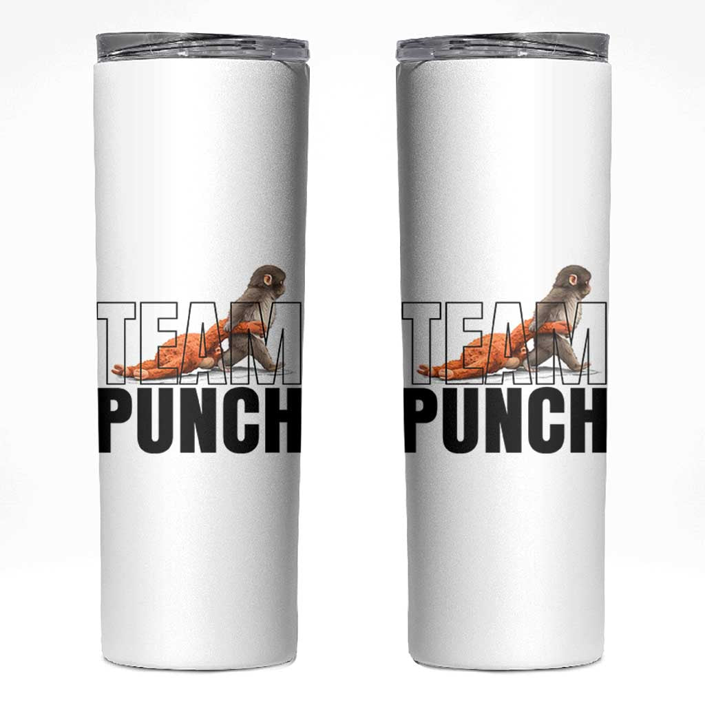 Team Punch Monkey Skinny Tumbler Viral Trend Baby Monkey Meme