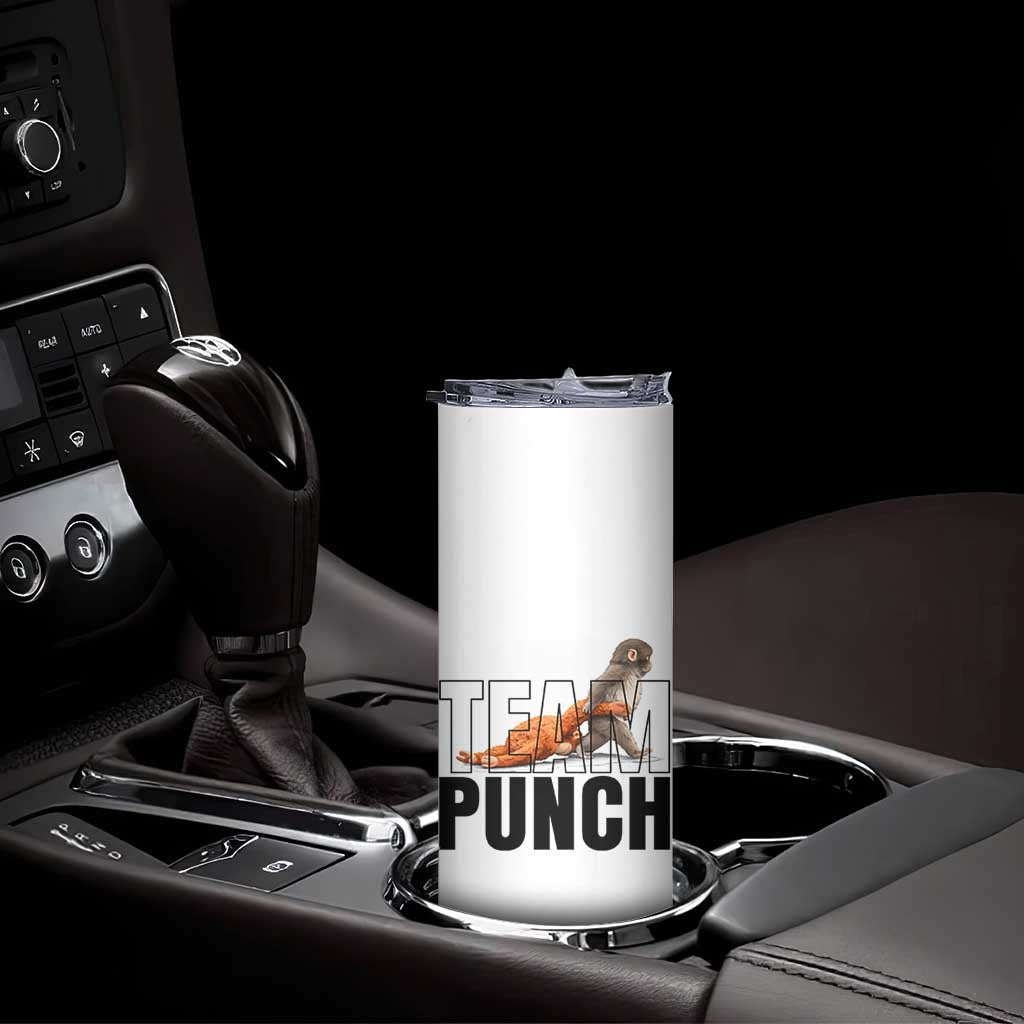 Team Punch Monkey Skinny Tumbler Viral Trend Baby Monkey Meme