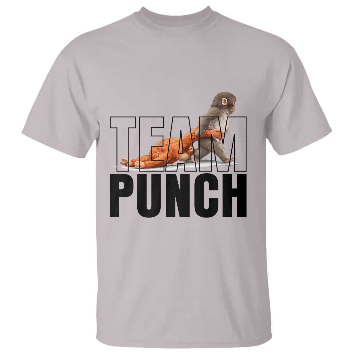 Team Punch Monkey T Shirt Viral Trend Baby Monkey Meme
