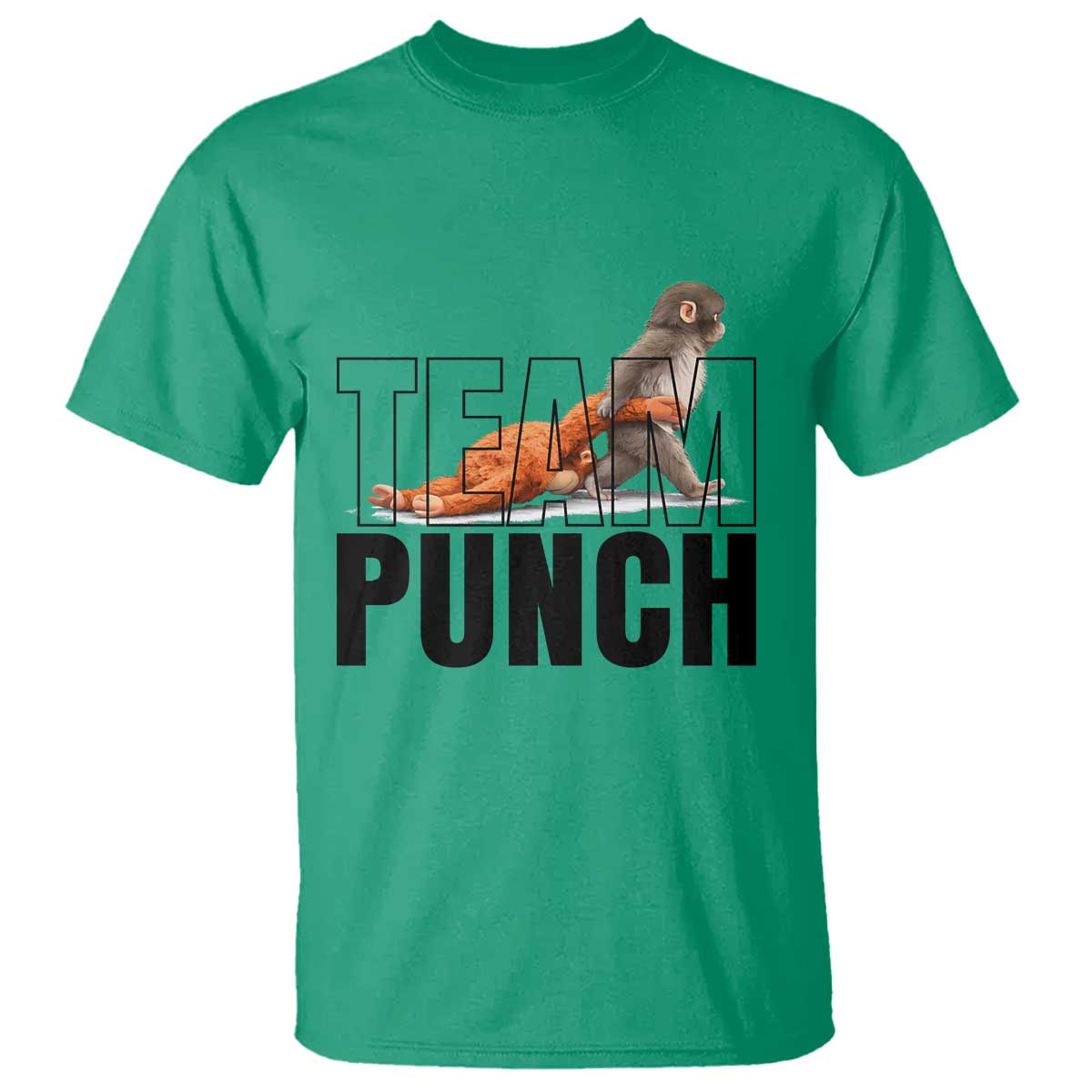 Team Punch Monkey T Shirt Viral Trend Baby Monkey Meme