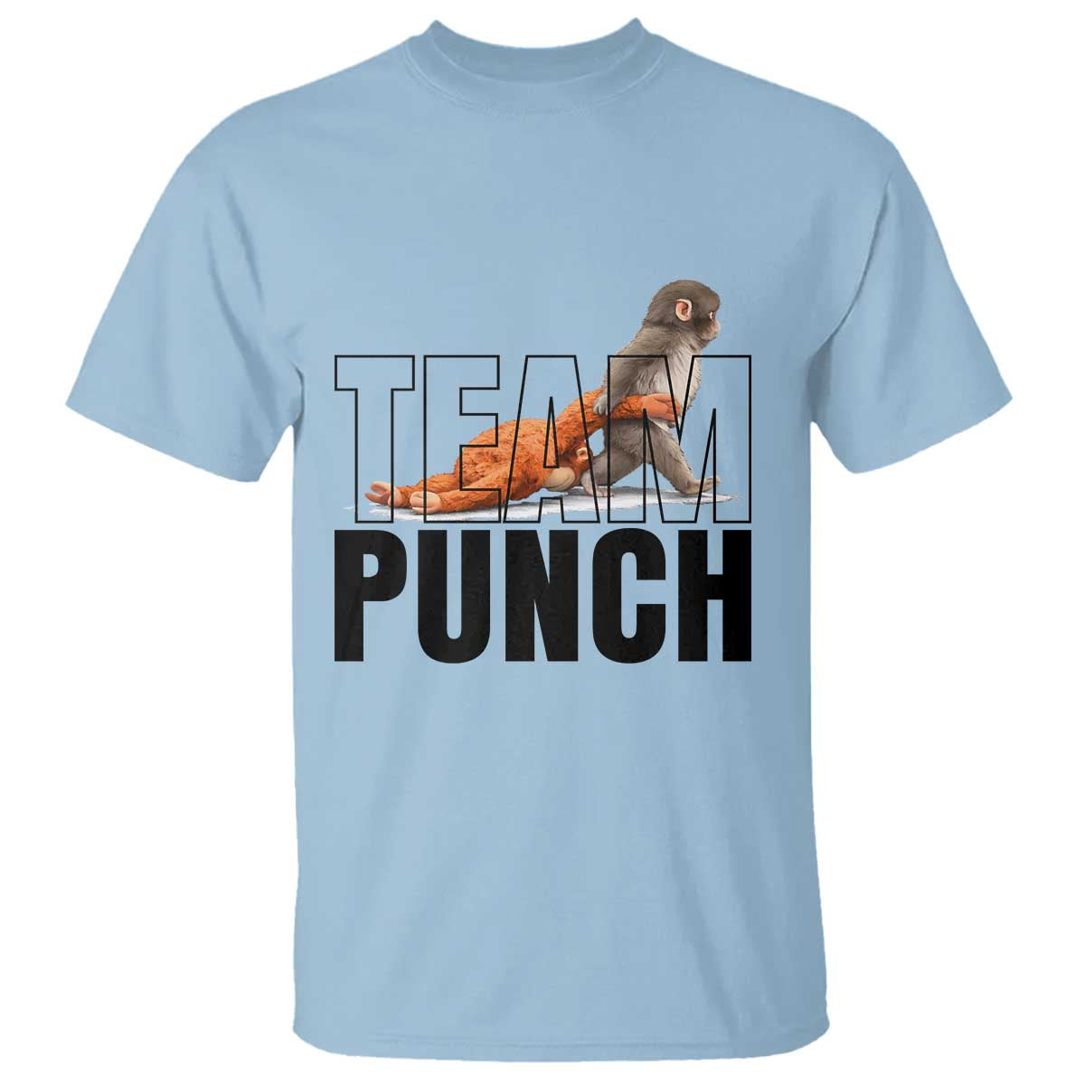 Team Punch Monkey T Shirt Viral Trend Baby Monkey Meme