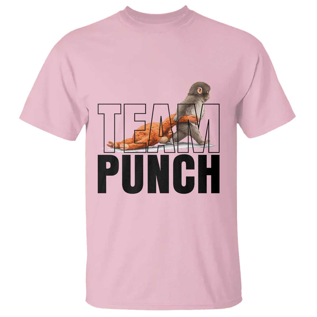 Team Punch Monkey T Shirt Viral Trend Baby Monkey Meme