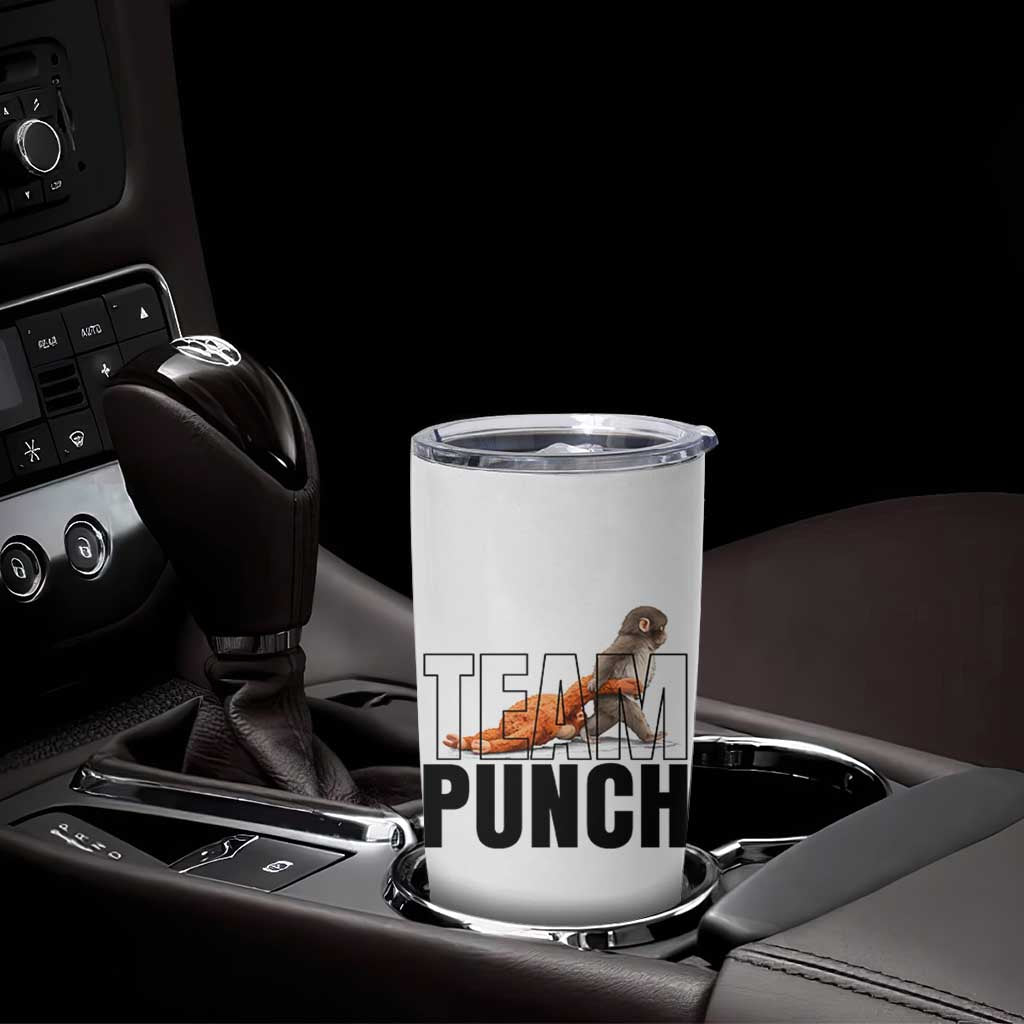 Team Punch Monkey Tumbler Cup Viral Trend Baby Monkey Meme