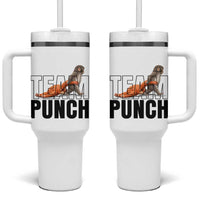 Team Punch Monkey Tumbler With Handle Viral Trend Baby Monkey Meme
