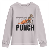 Team Punch Monkey Youth Sweatshirt Viral Trend Baby Monkey Meme