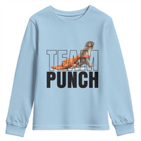 Team Punch Monkey Youth Sweatshirt Viral Trend Baby Monkey Meme