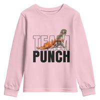 Team Punch Monkey Youth Sweatshirt Viral Trend Baby Monkey Meme