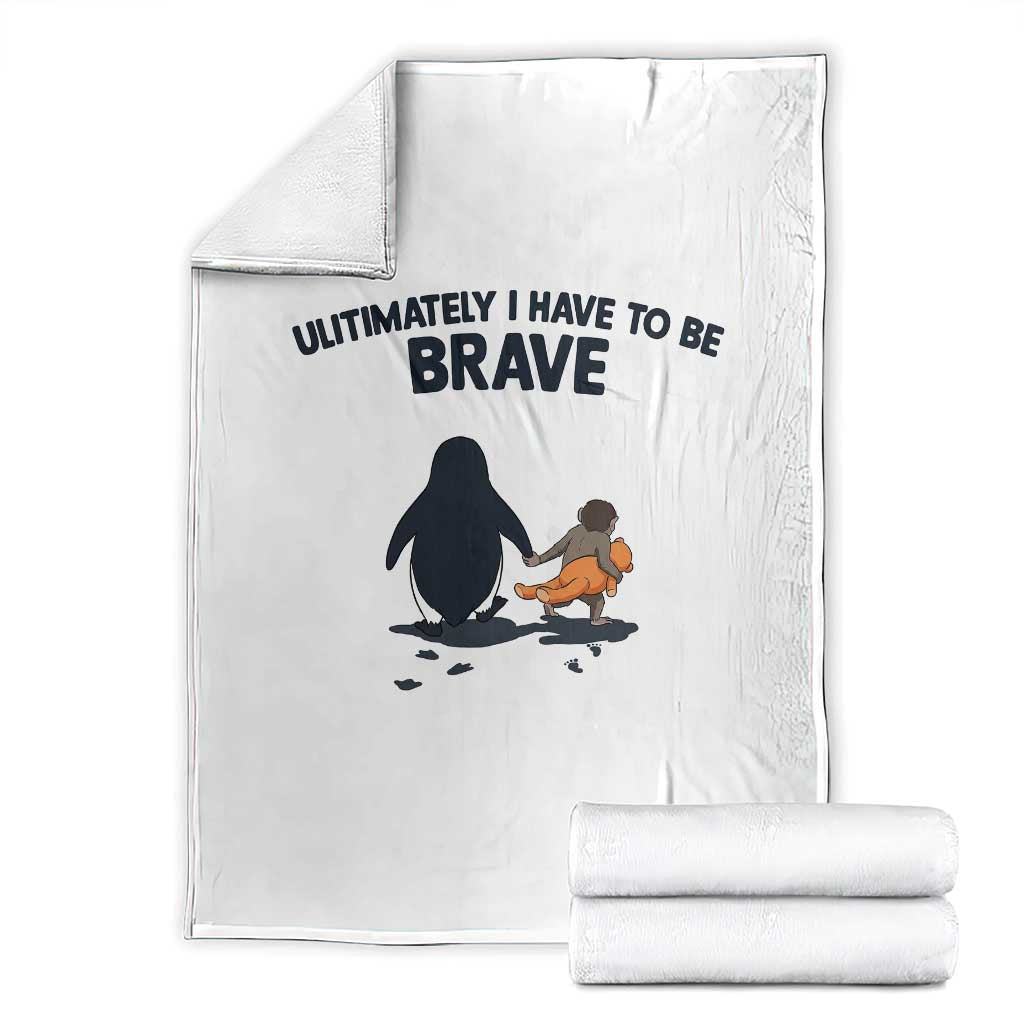 Punch Monkey And Nihilist Penguin Viral Throw Blanket Ultimately I Have To Be Brave