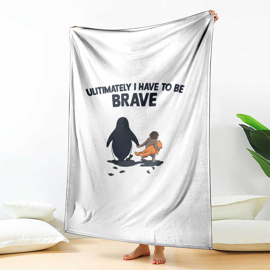 Punch Monkey And Nihilist Penguin Viral Throw Blanket Ultimately I Have To Be Brave