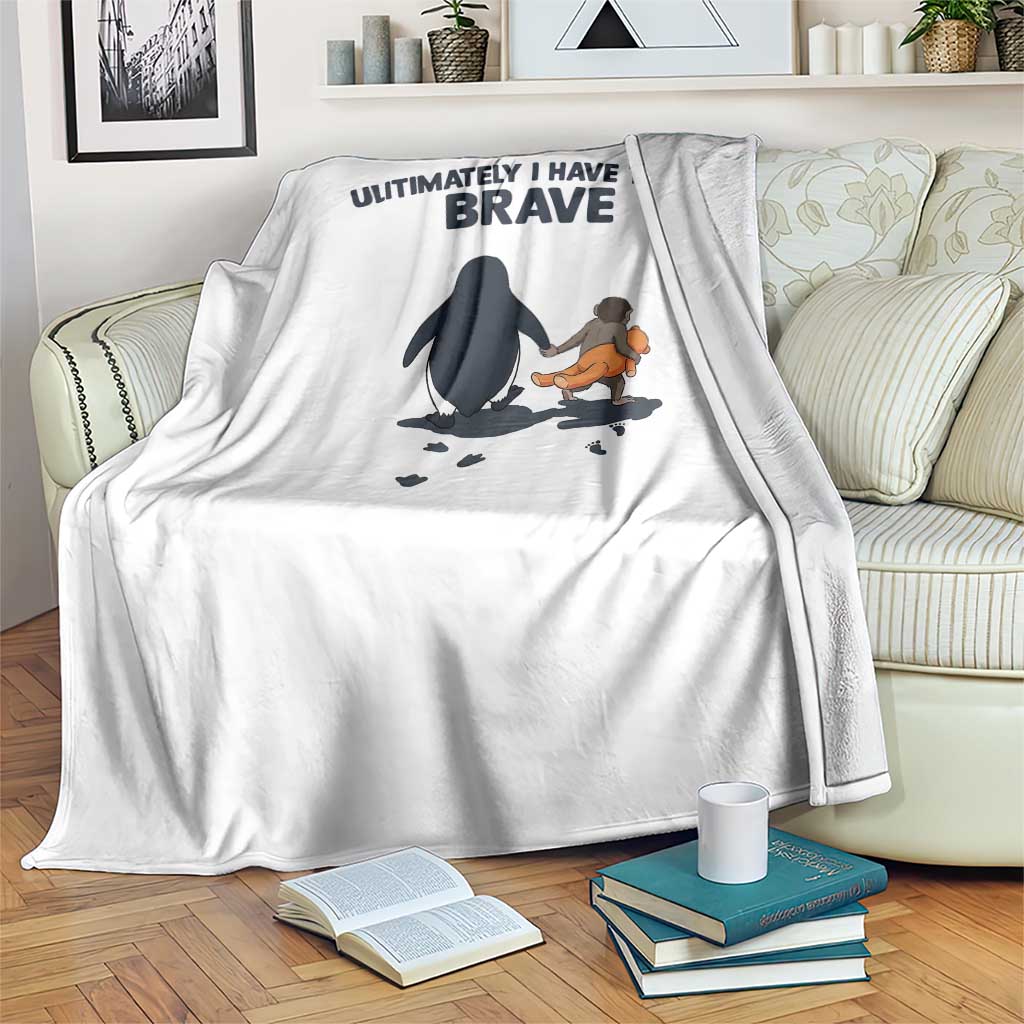 Punch Monkey And Nihilist Penguin Viral Throw Blanket Ultimately I Have To Be Brave