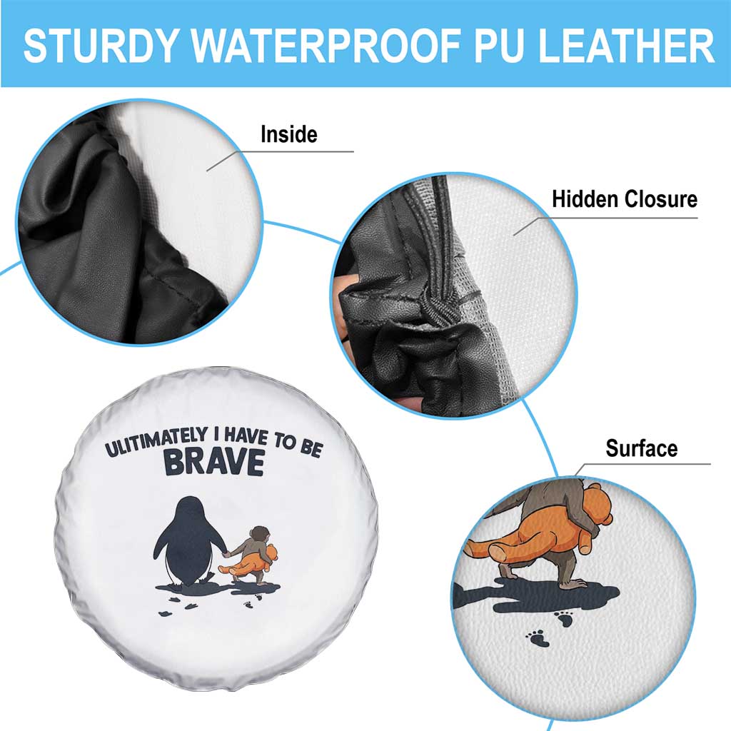 Punch Monkey And Nihilist Penguin Viral Spare Tire Cover Ultimately I Have To Be Brave
