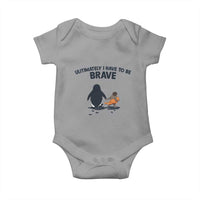 Punch Monkey And Nihilist Penguin Viral Baby Onesie Ultimately I Have To Be Brave